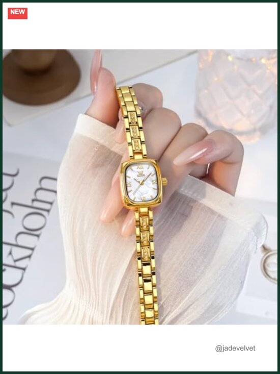 Ladies Diamond Dress Watch with Date, Stainless Steel Bracelet, Easy to Read